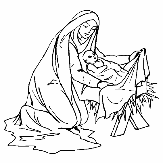 Christmas bible coloring pages