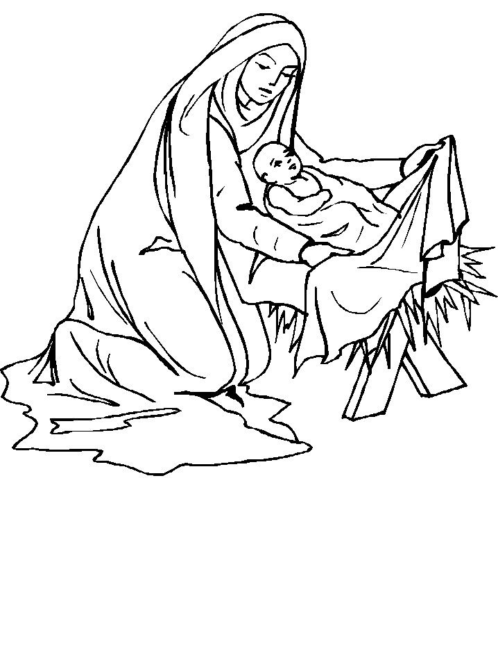 Christmas bible coloring pages