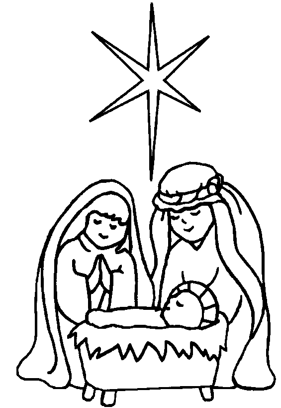 Christmas bible coloring pages