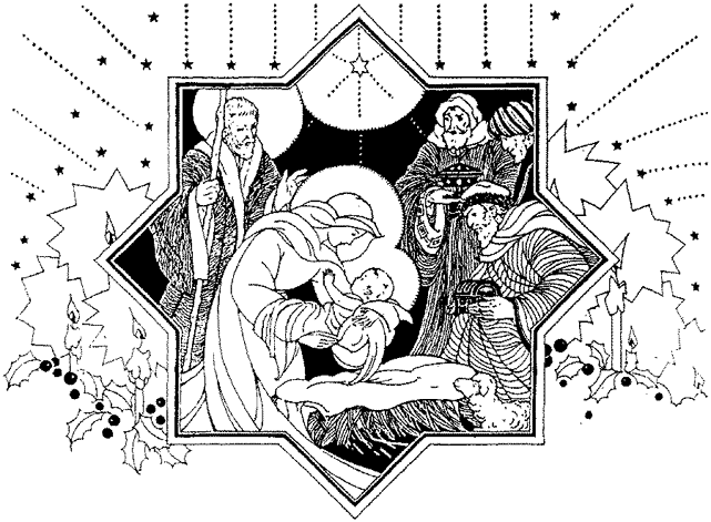 Christmas bible coloring pages