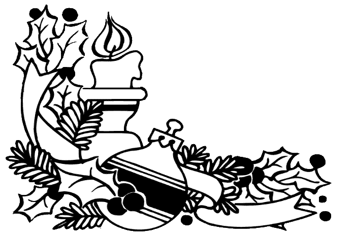 Christmas candle coloring pages