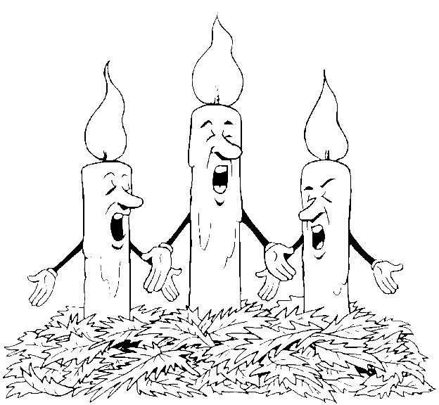 Christmas candle coloring pages