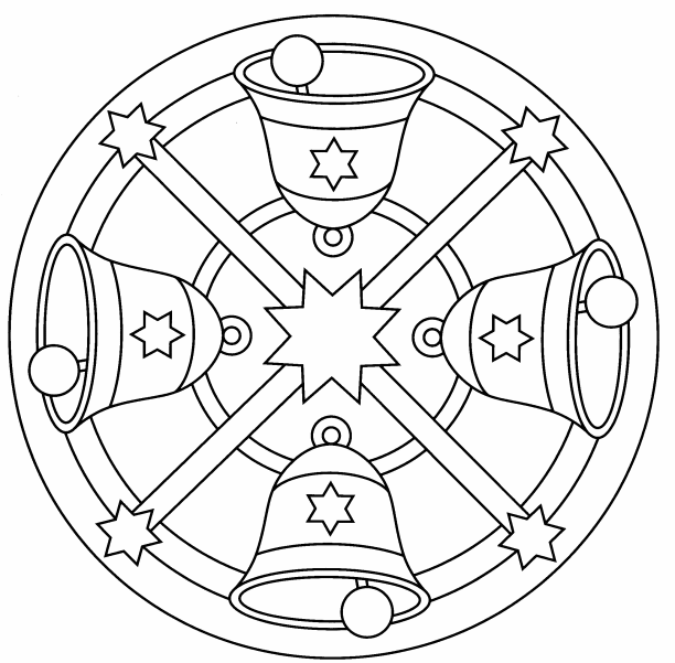 Christmas clock coloring pages