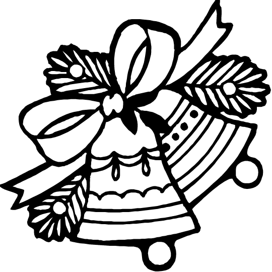 Christmas clock coloring pages