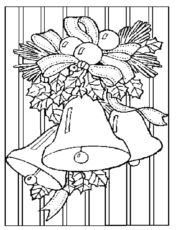 Christmas clock coloring pages