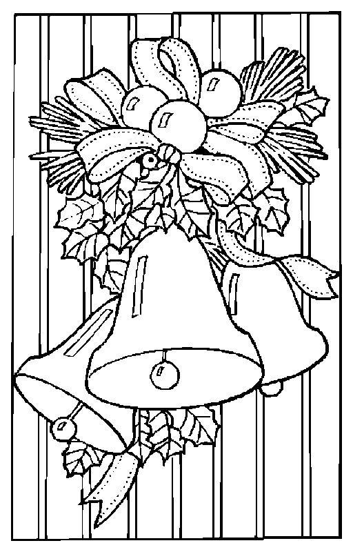 Christmas clock coloring pages