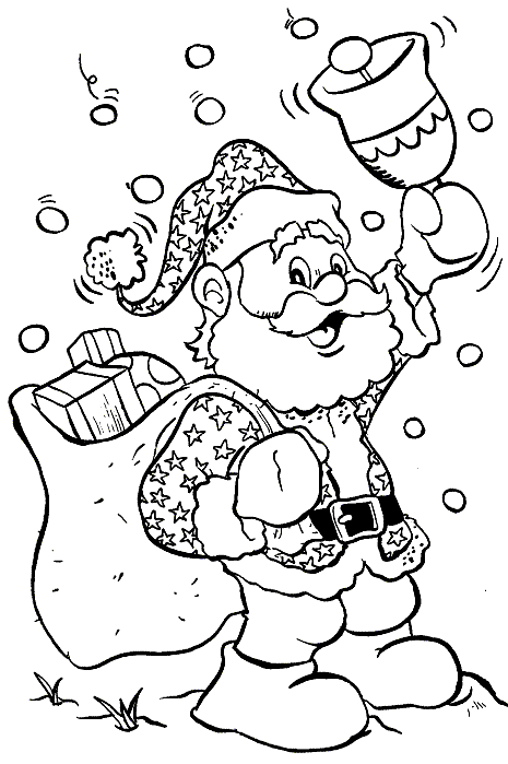 Christmas man coloring pages