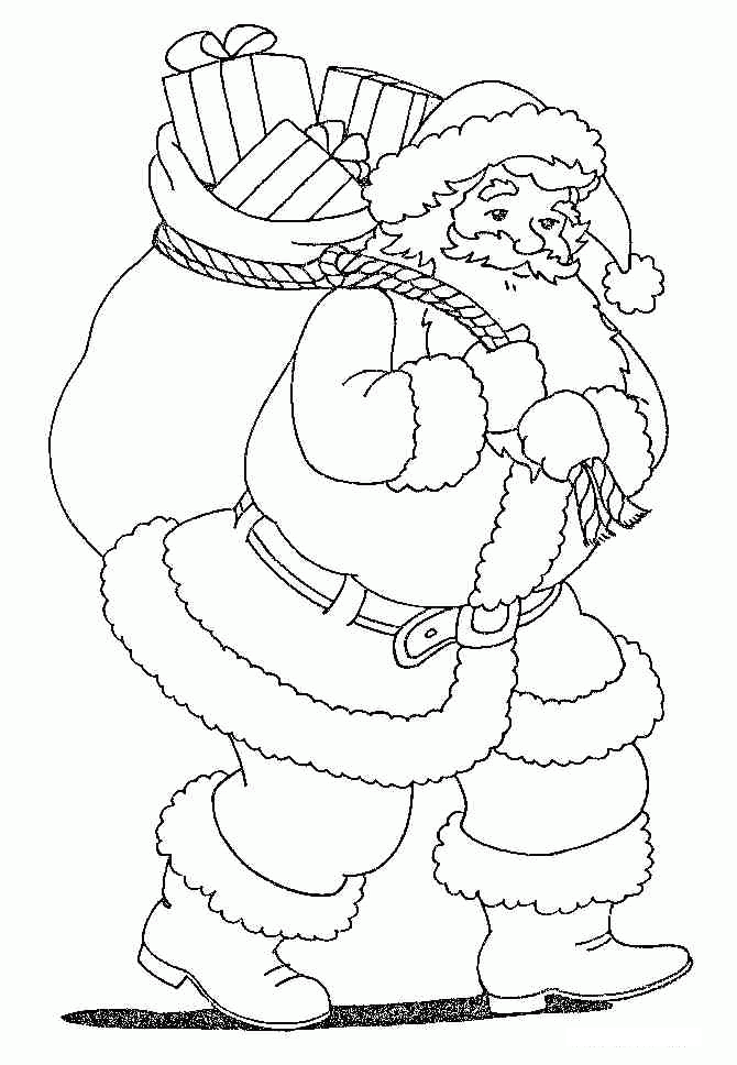 Christmas man coloring pages