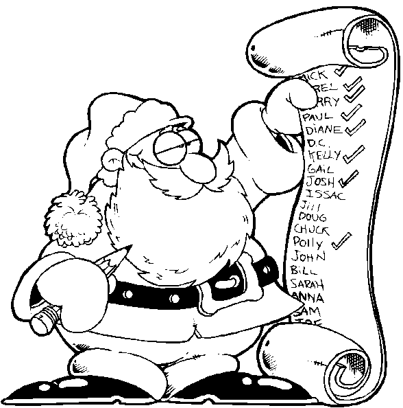 Christmas man coloring pages