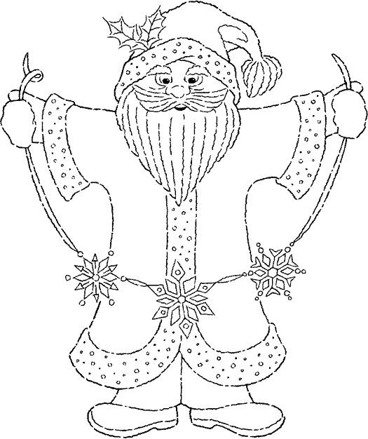 Christmas man coloring pages