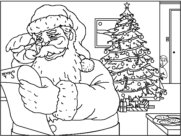 Christmas man coloring pages