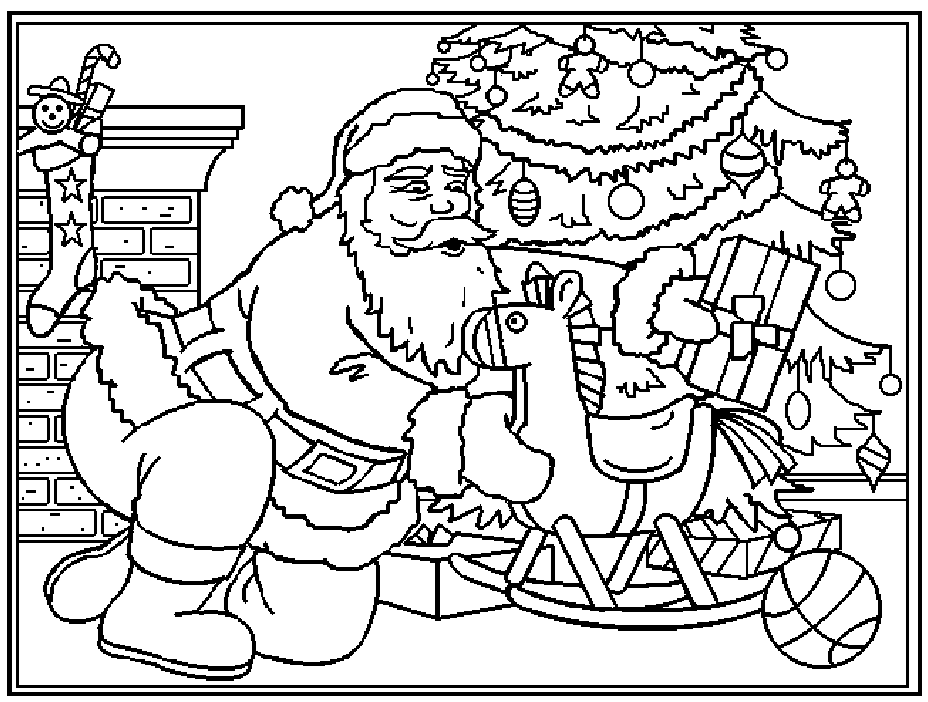 Christmas man coloring pages