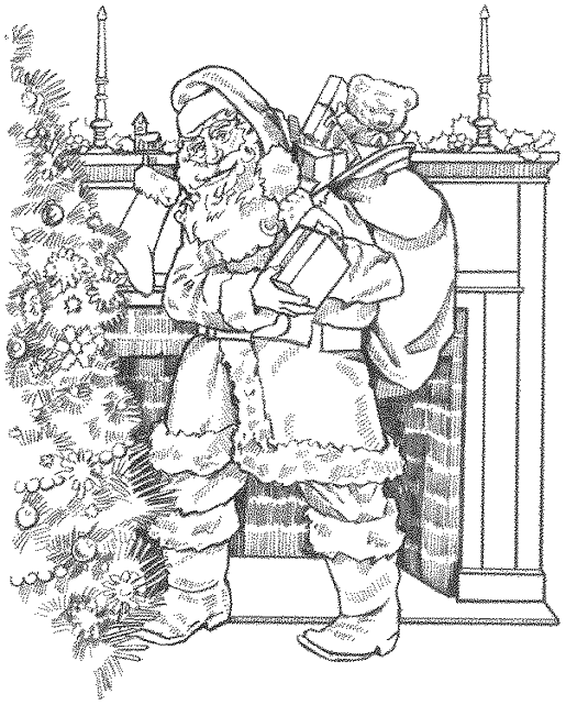 Christmas man coloring pages