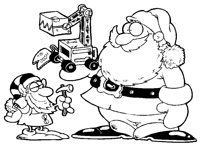 Christmas man coloring pages