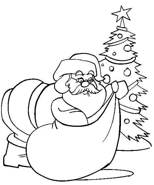 Christmas man coloring pages