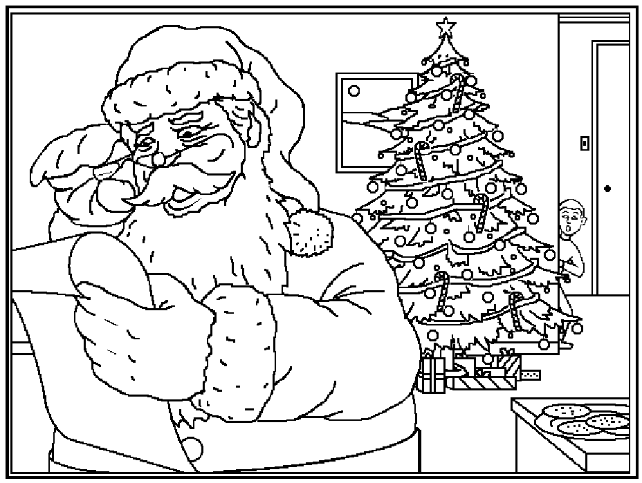 Christmas man coloring pages