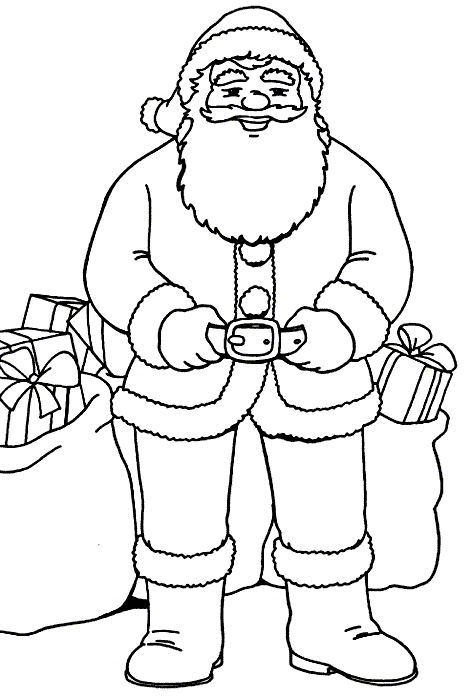 Christmas man coloring pages