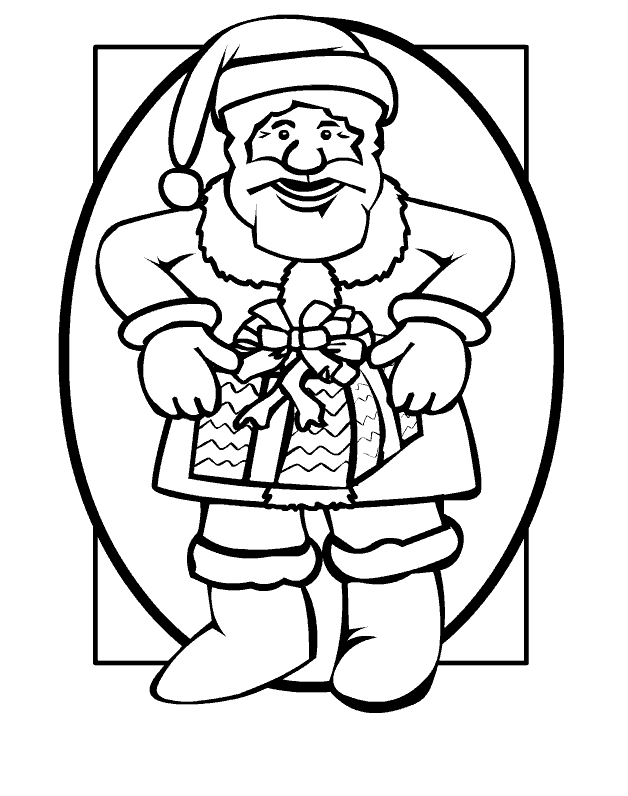 Christmas man coloring pages