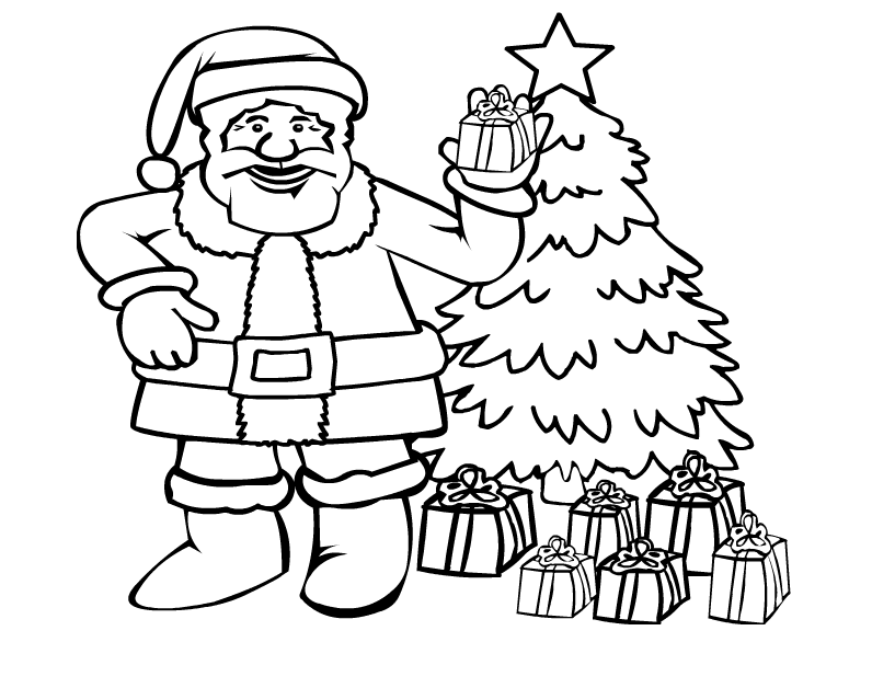 Christmas man coloring pages