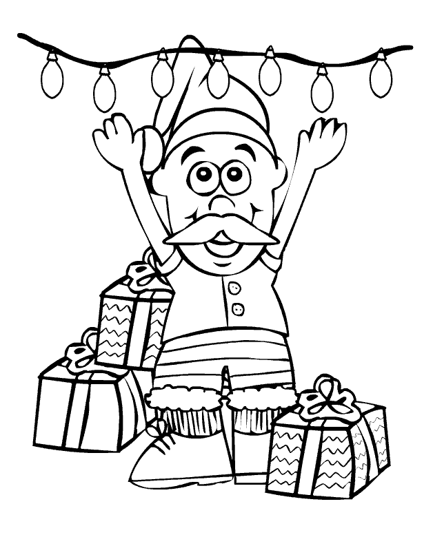 Christmas man coloring pages