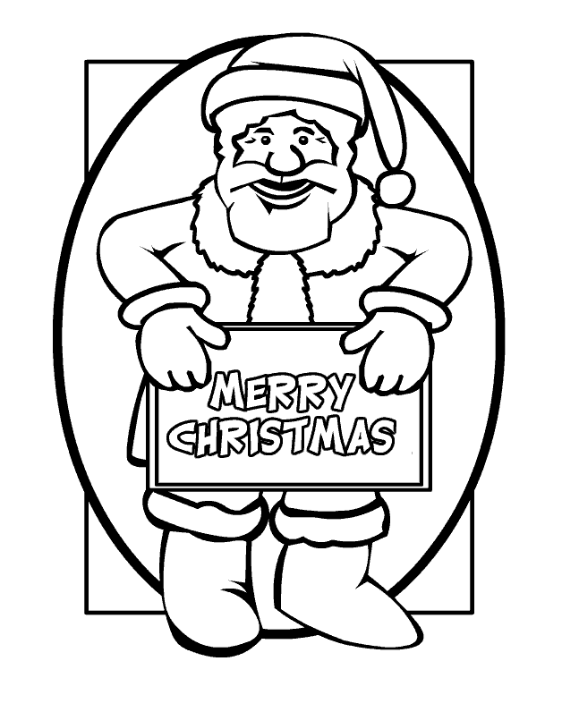 Christmas man coloring pages