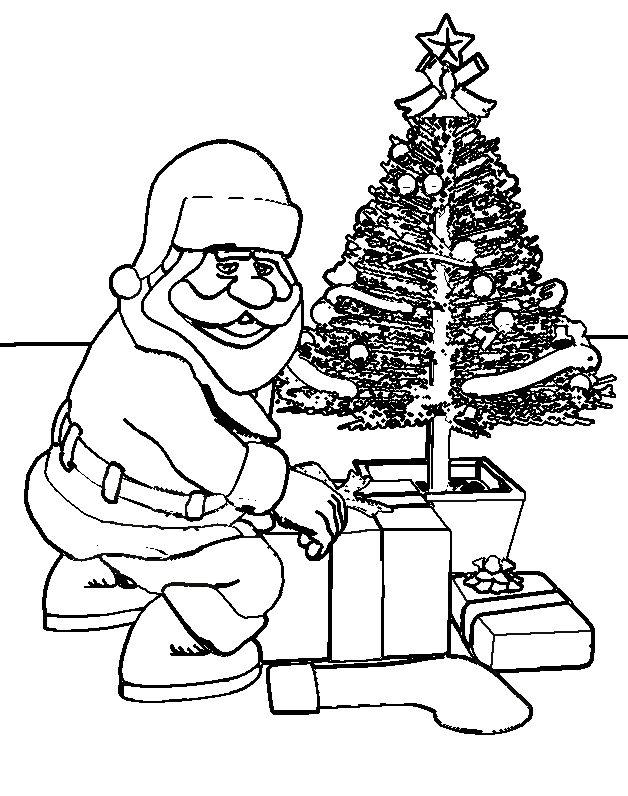 Christmas man coloring pages