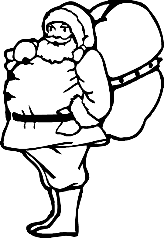 Christmas man coloring pages