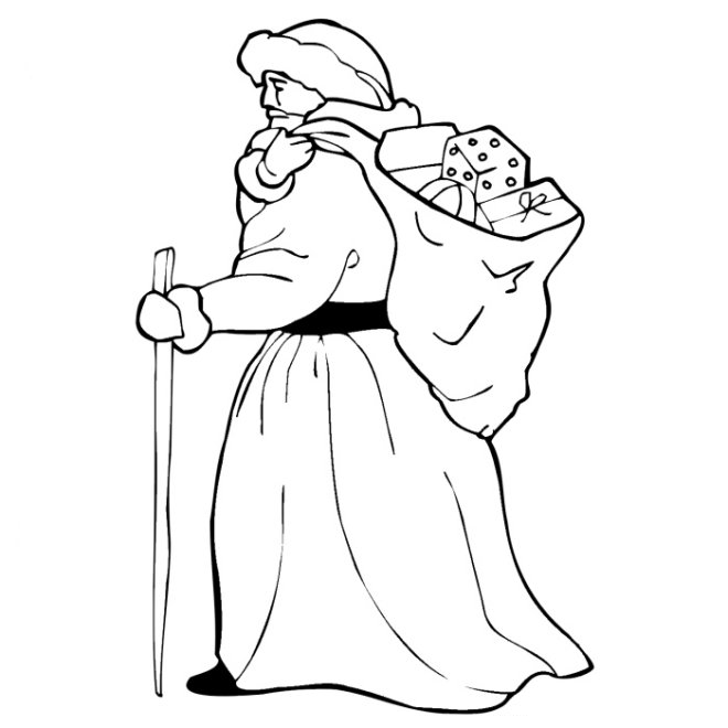 Christmas man coloring pages