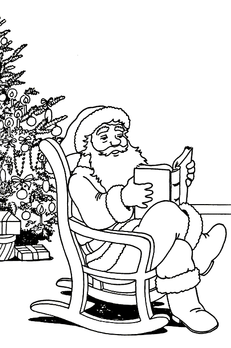 Christmas man coloring pages