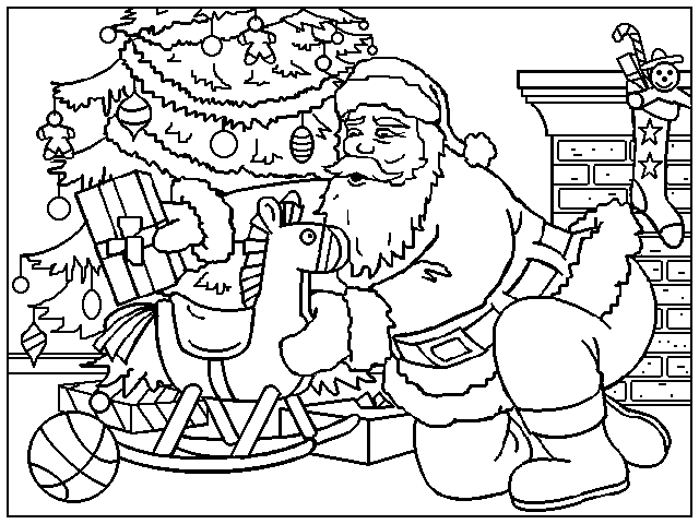 Christmas man coloring pages
