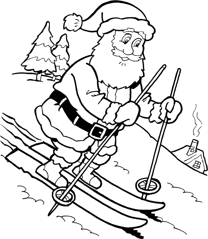 Christmas man coloring pages