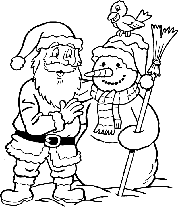 Christmas man coloring pages