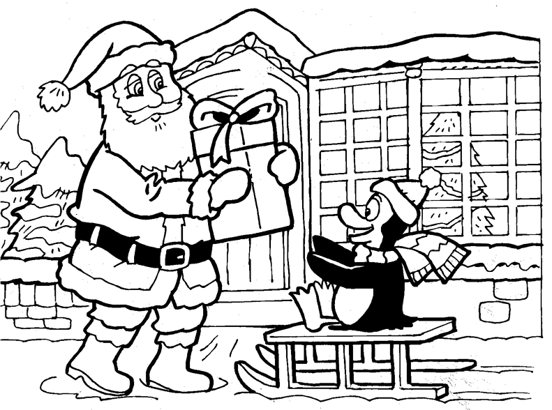 Christmas man coloring pages