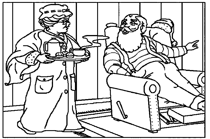 Christmas man coloring pages