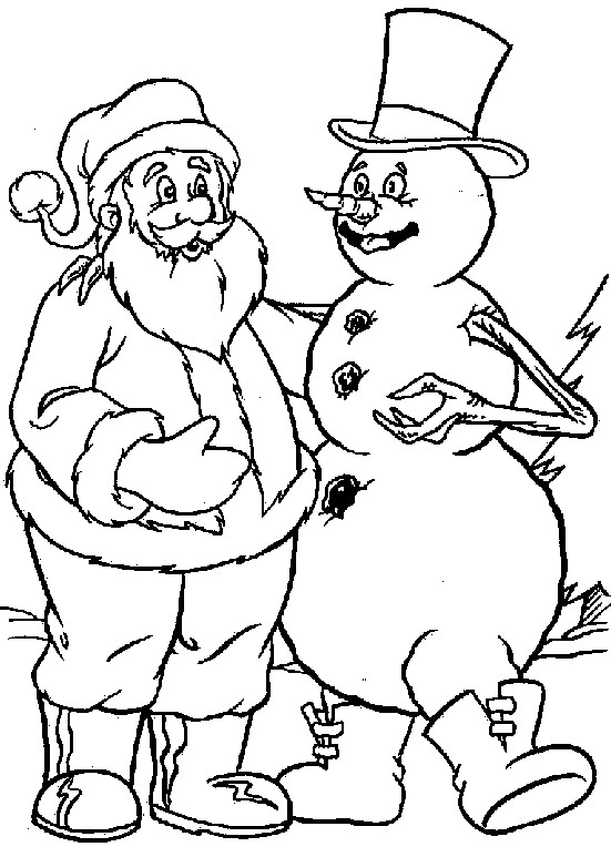 Christmas man coloring pages