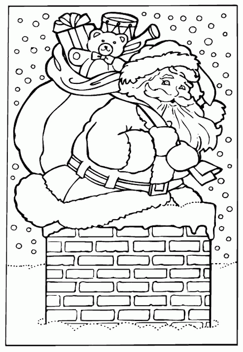 Christmas man coloring pages