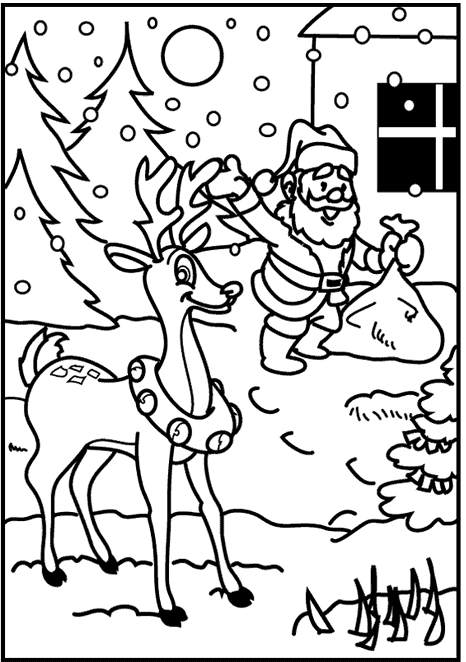 Christmas man coloring pages
