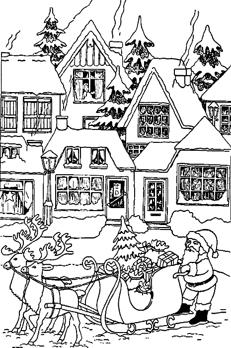 Christmas man coloring pages