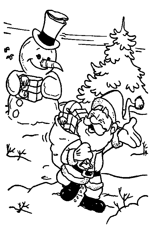 Christmas man coloring pages