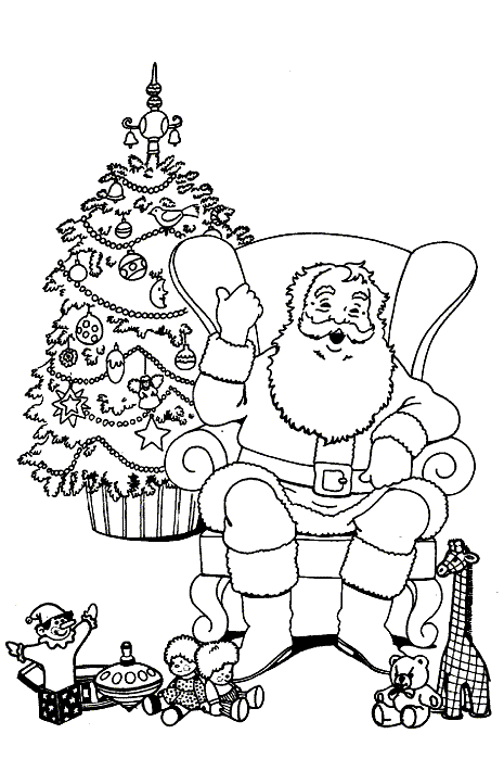 Christmas man coloring pages