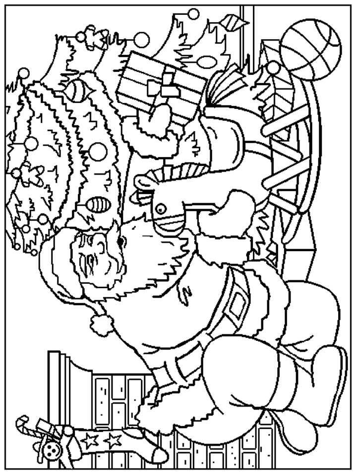 Christmas man coloring pages