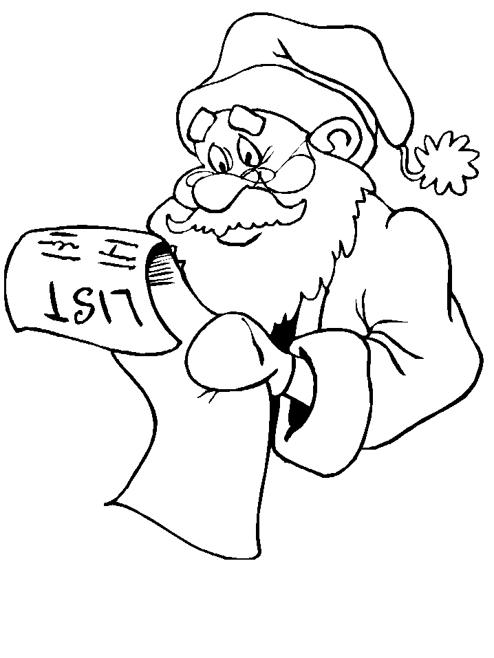 Christmas man coloring pages