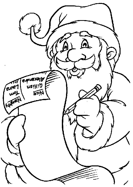 Christmas man coloring pages