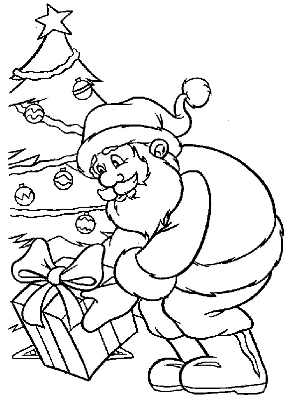 Christmas man coloring pages