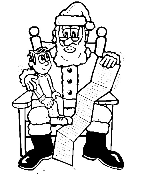 Christmas man coloring pages