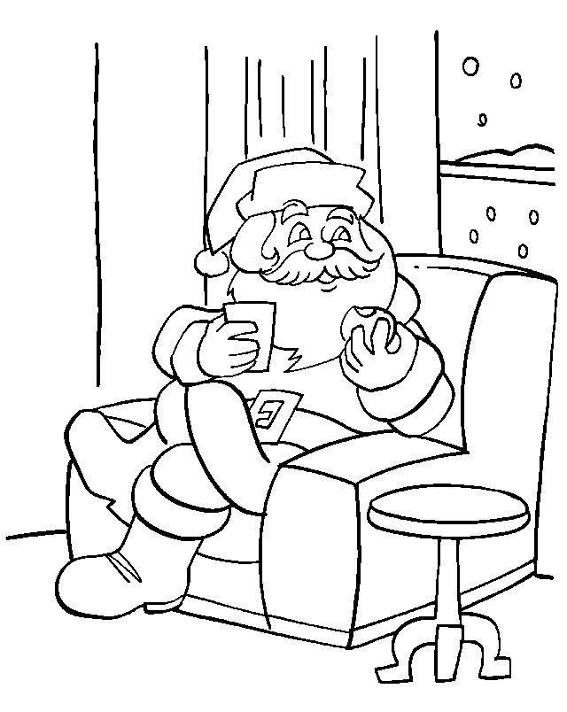 Christmas man coloring pages