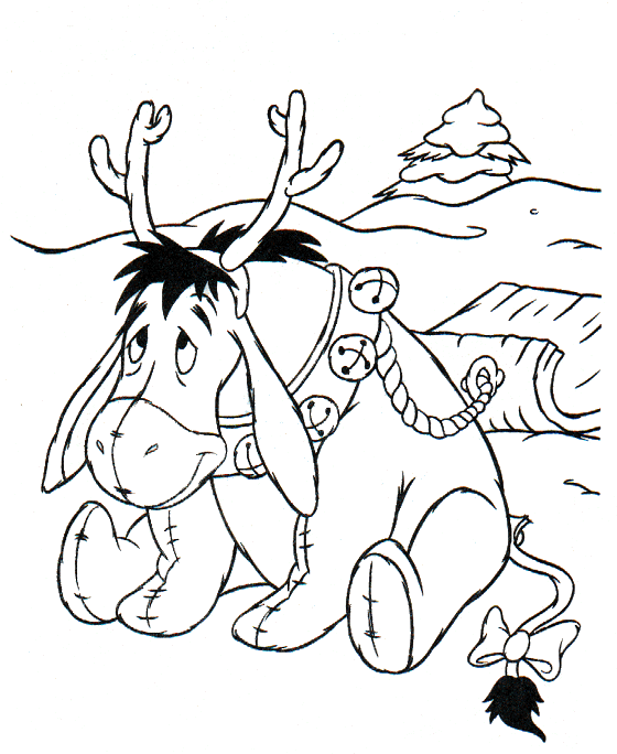 Christmas reindeer coloring pages