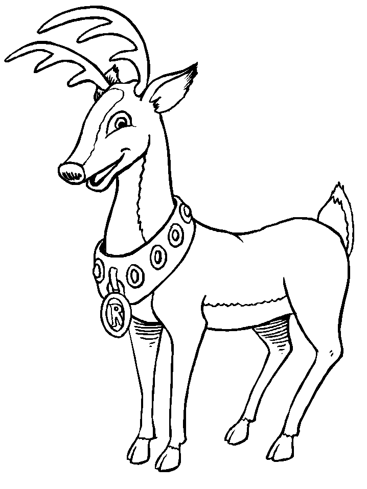 Coloring Christmas Deer 7