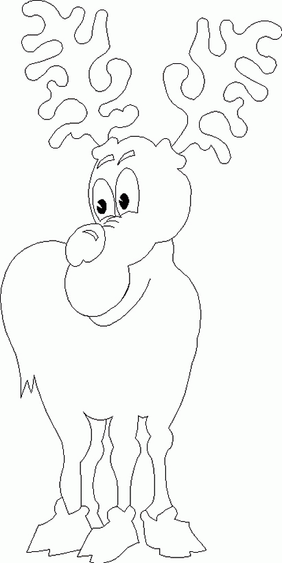 Christmas reindeer coloring pages