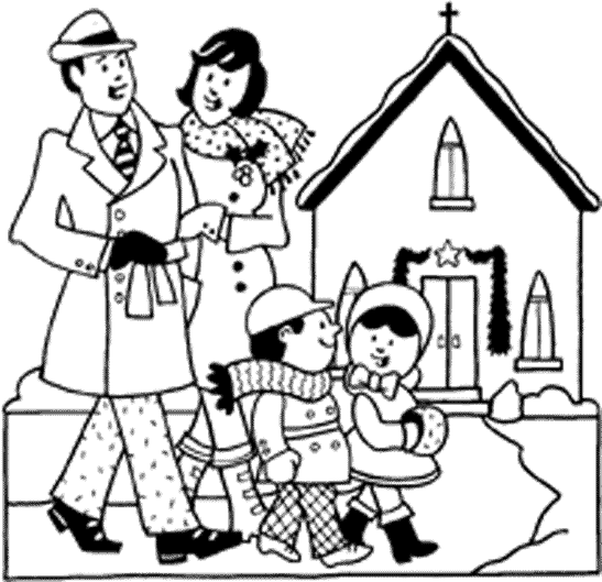 Christmas singing coloring pages